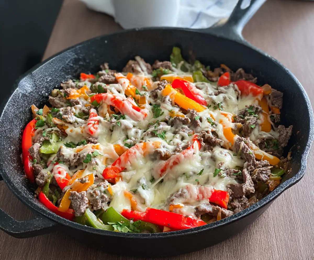 Philly Cheesesteak Skillet (Keto)