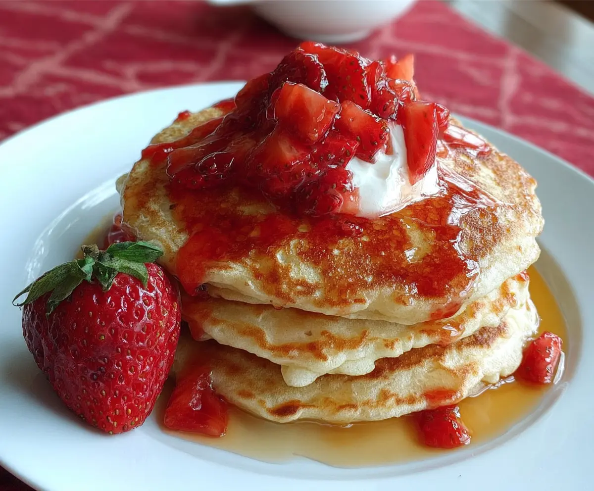 Strawberry Vanilla Pancakes