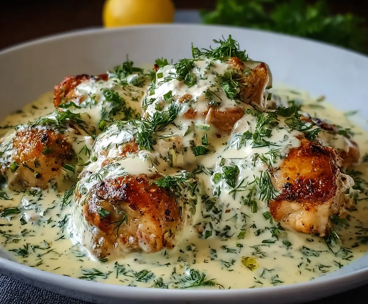 Turkish Chicken with Creamy White Sauce