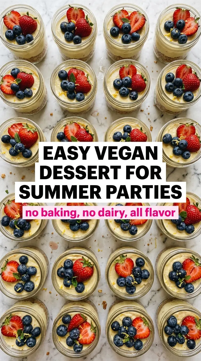 No-Bake Vegan Lemon Berry Cheesecake Cups creamy lemon berry