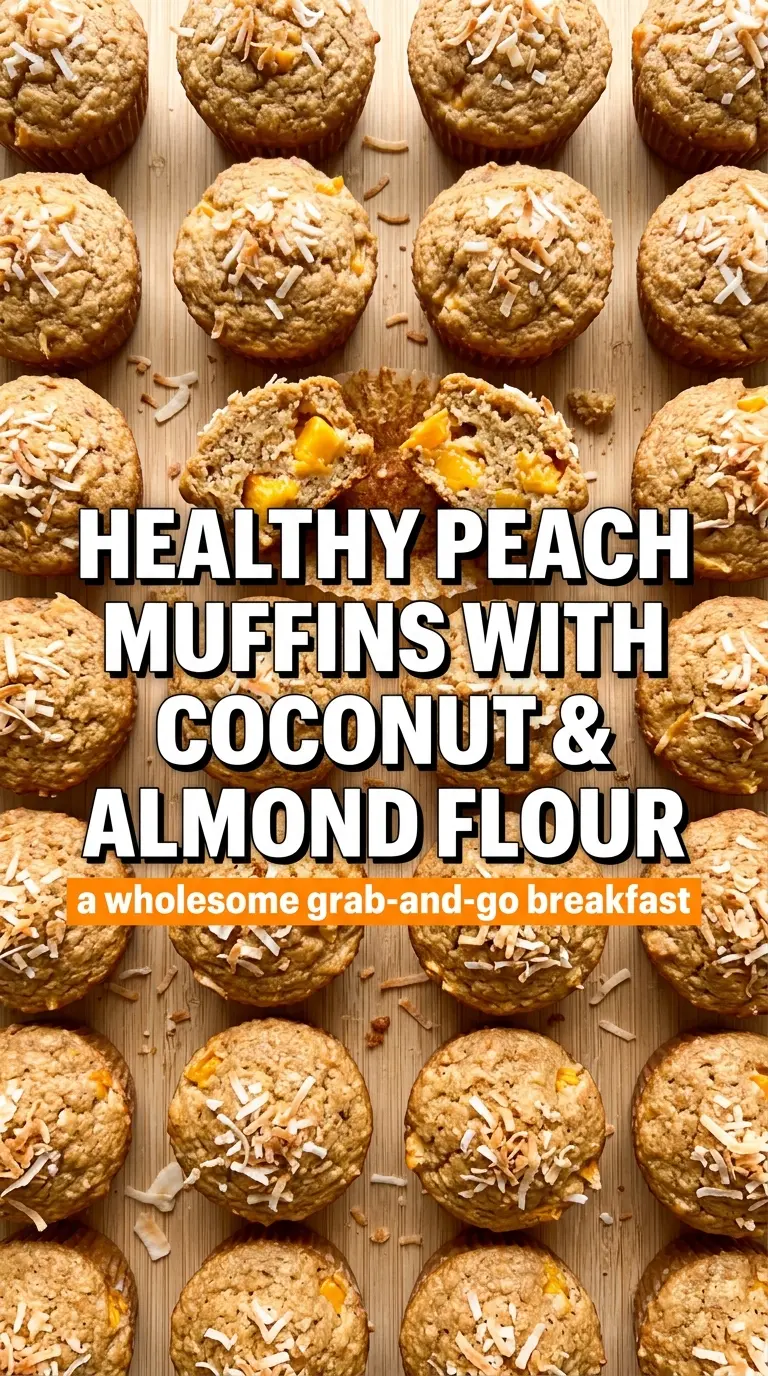 Peach Coconut Almond Flour Muffins juicy coconut tender