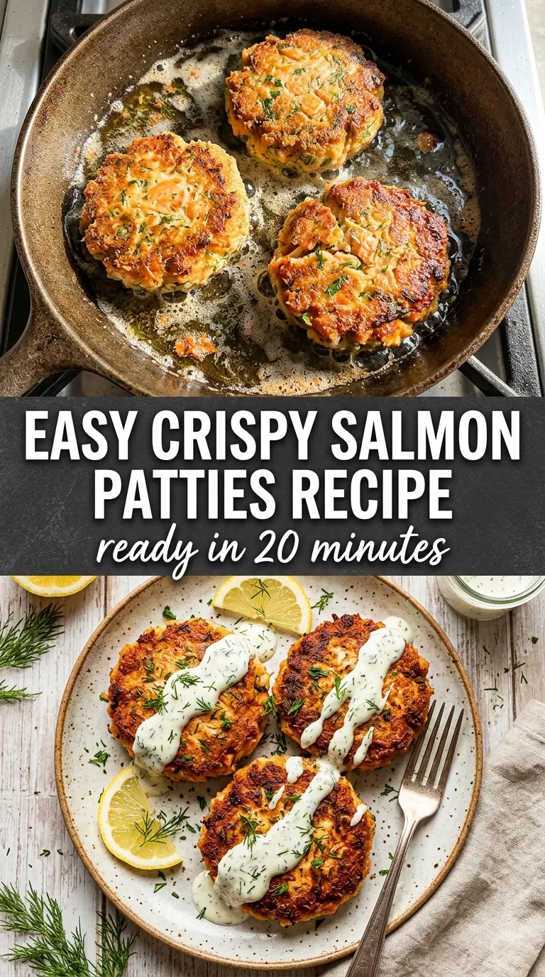 Salmon Patties with Lemon Dill Sauce creamy tangy
