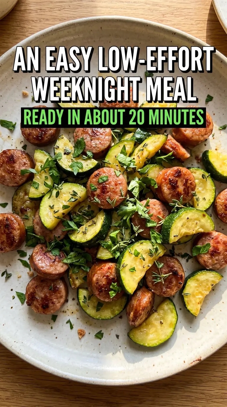 Skillet Sausage and Zucchini smoky tender low-carb
