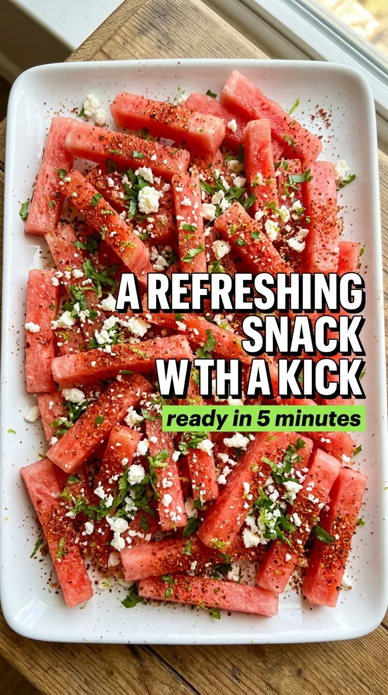Spicy Chili Lime Watermelon Fries juicy spicy refreshing