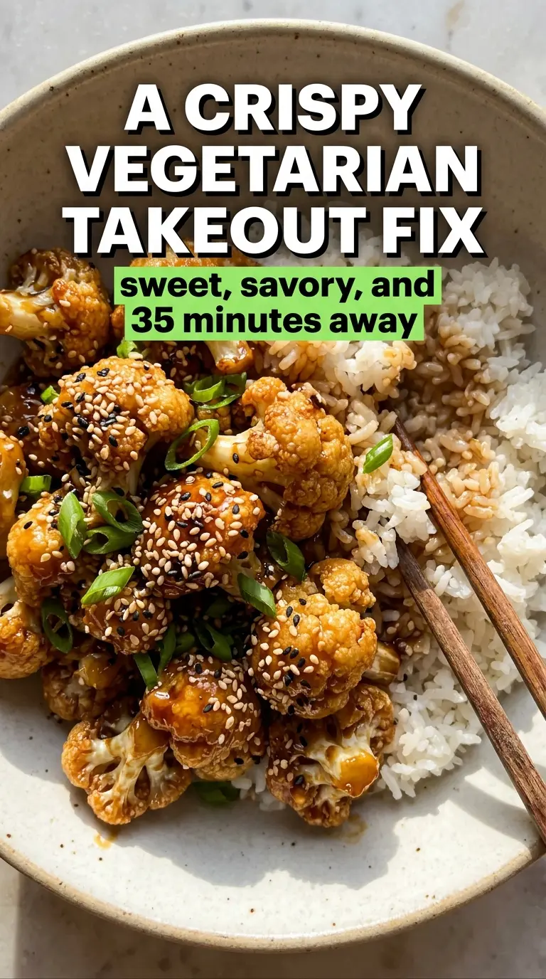 Sticky Sesame Cauliflower crispy sticky sesame