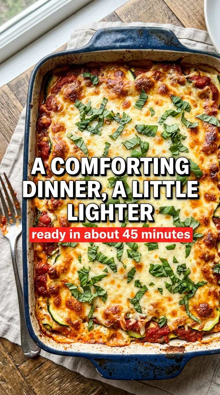 Zucchini Lasagna with Ground Turkey layered cheesy baked