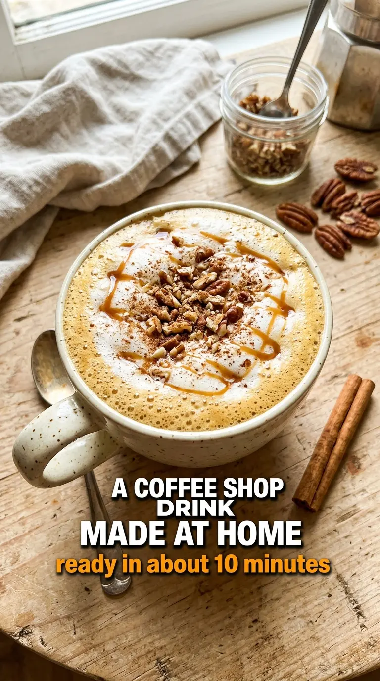 Pecan Crunch Oatmilk Latte creamy nutty espresso