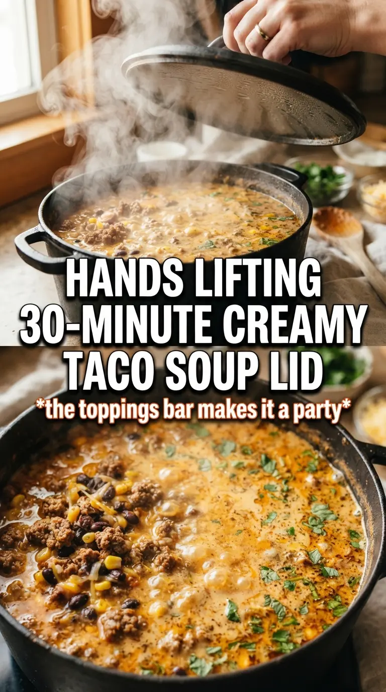30-minute creamy taco soup creamy taco broth hearty