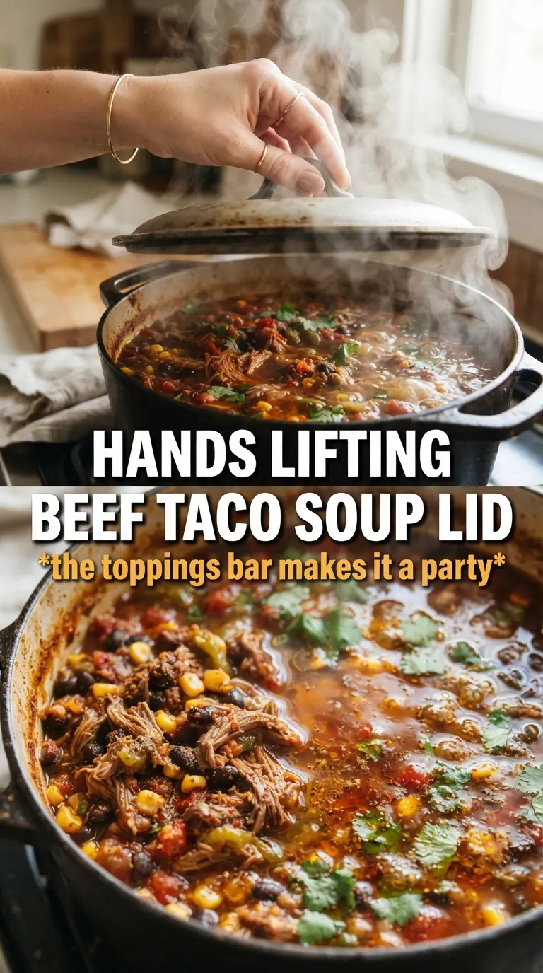 Beef Taco Soup hearty Tex-Mex bowl