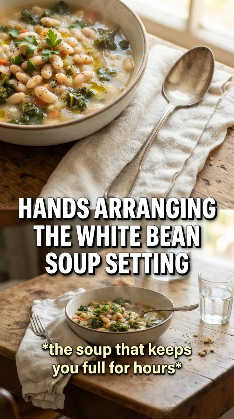 High Protein White Bean Soup hearty, savory, lemony