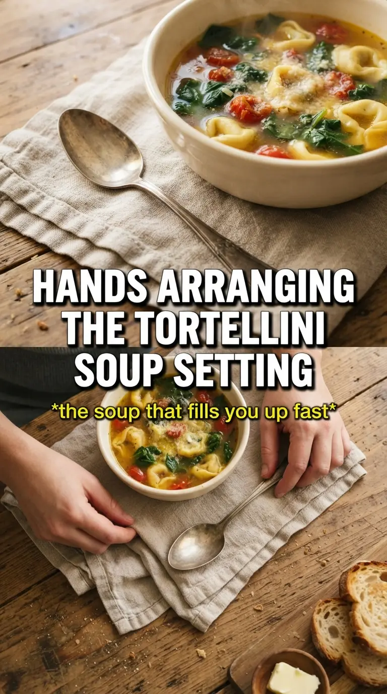 Sausage and tortellini soup creamy tomato-broth