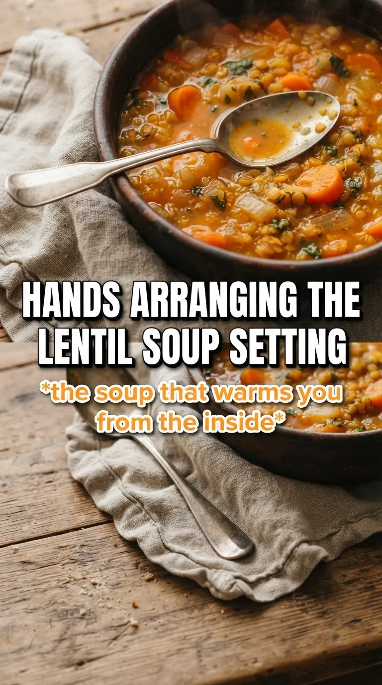 Scottish lentil soup thick golden-orange creamy