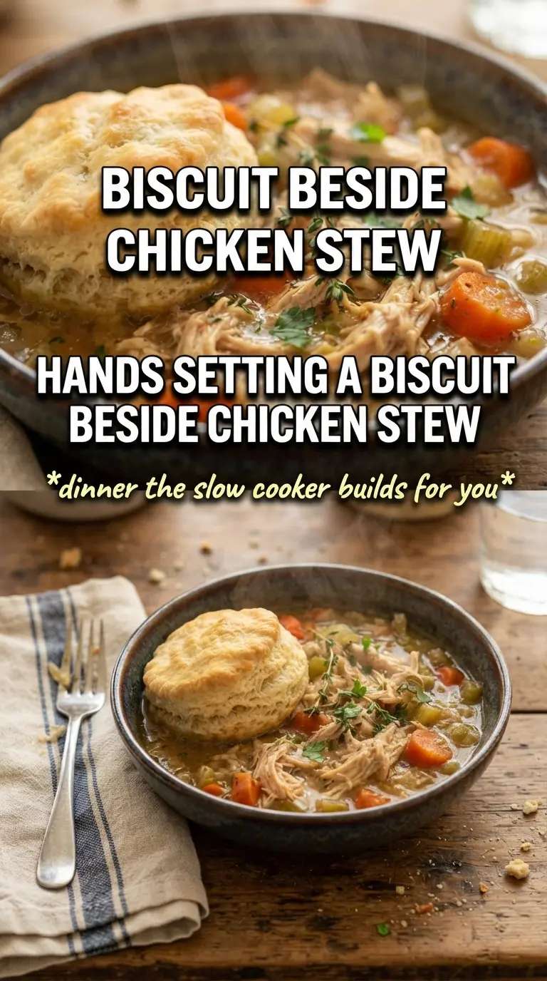 Slow Cooker Chicken Stew thick gravy, tender chicken, hearty vegetables