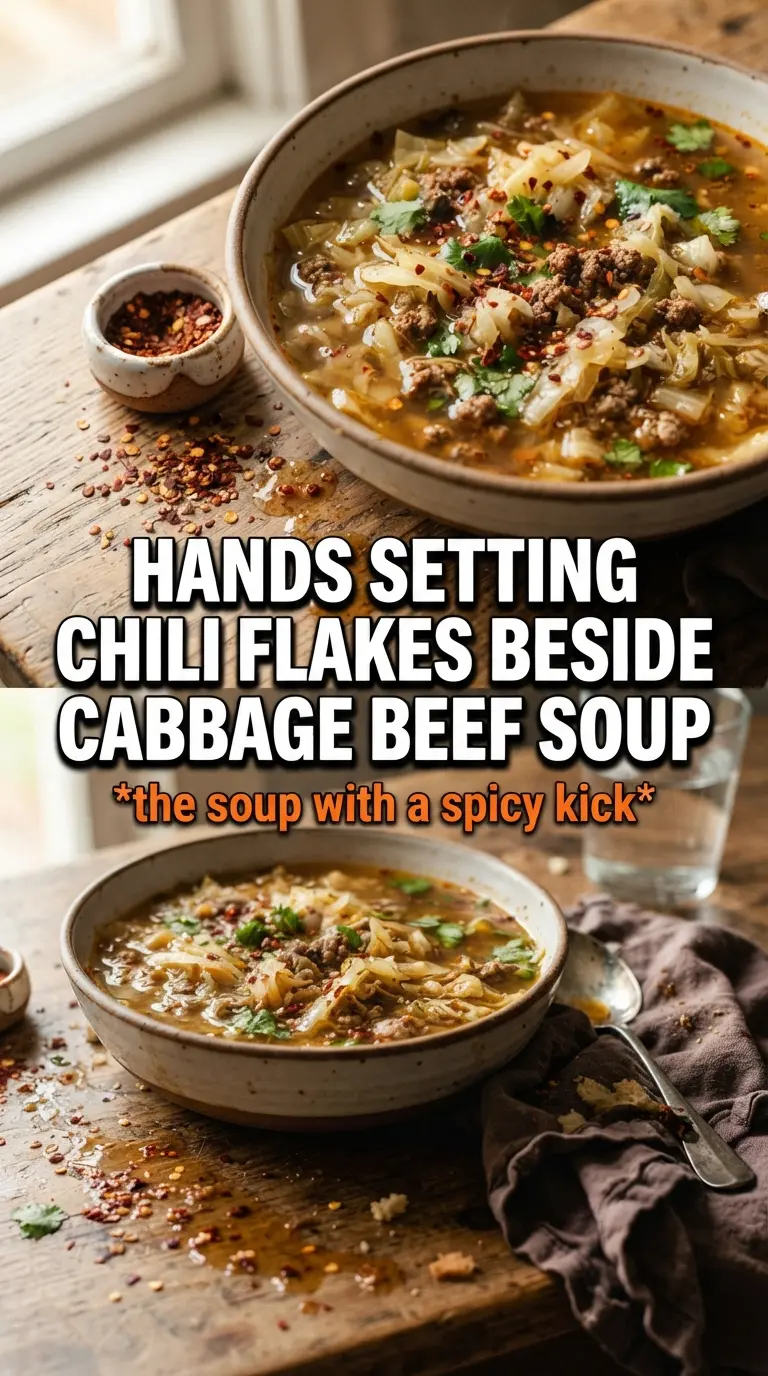 Slow Cooker Spicy Cabbage Beef Soup hearty smoky