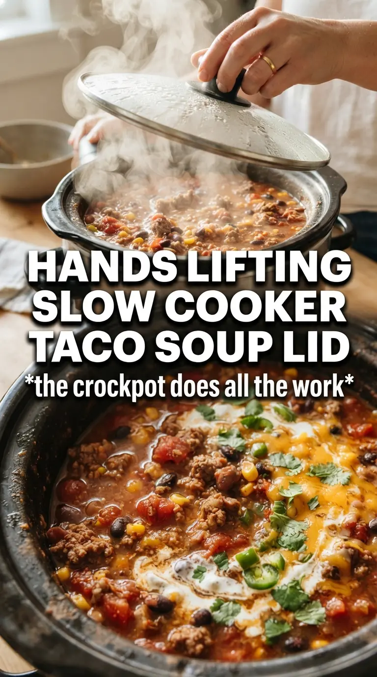 Slow Cooker Taco Soup savory hearty loaded